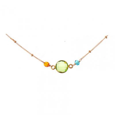 Peridot Wrapped Necklace