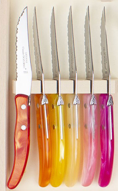 6pc Steak Knife Set - Warm Colors - The Terry Janis Collection