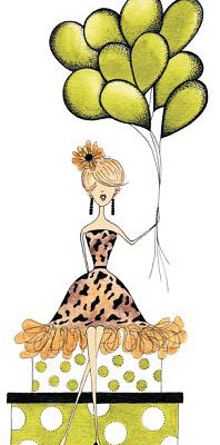 Birthday Card - Balloon Girl