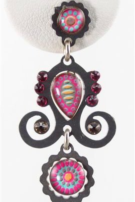 Yoolie Pink Drop Earrings