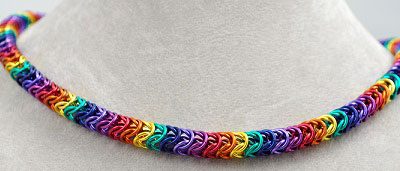 Chainmaille Necklace - Arcadia Rainbow
