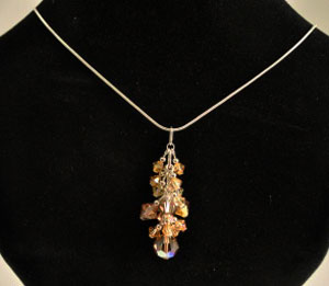 Crystal Drop Pendant - Raz Golden