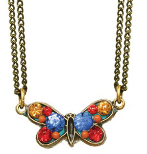 Multi-Colored Butterfly Necklace