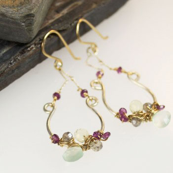 Signature Earring with Stones
