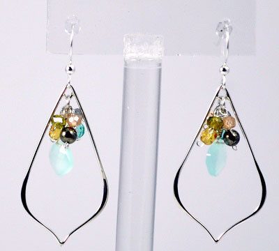 Oria Petal Gemstone Earrings