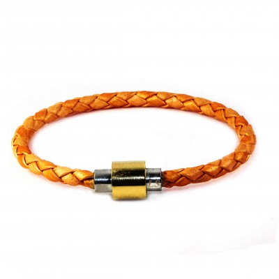 Single Leather Bracelet - Rose Gold
