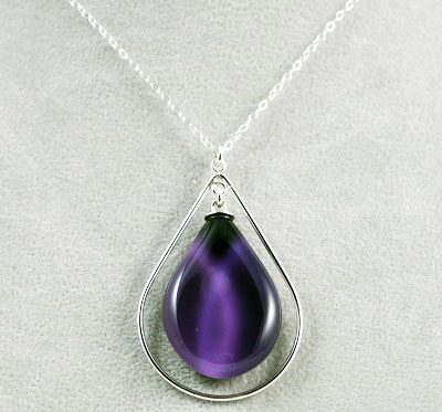 Teardrop Sola Necklace - Royal Purple
