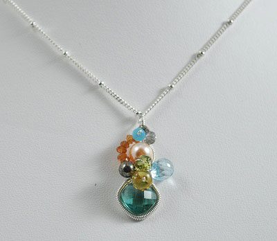 Emerald Quartz Baby Bella Necklace