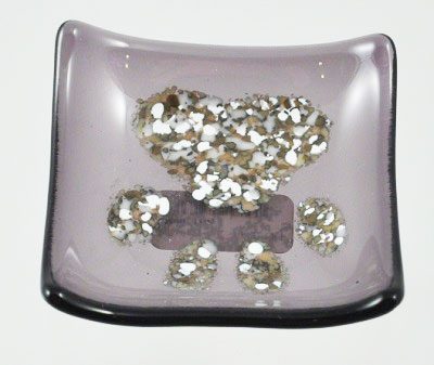 Glass Pawprint Mini Tray