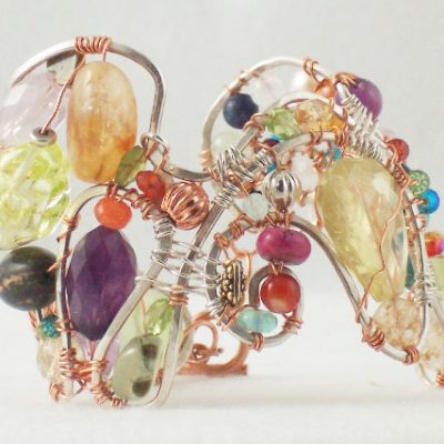 Multistone Wired Bracelet