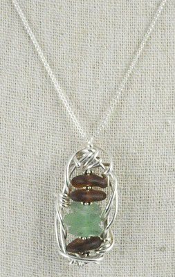Seaglass Framework Necklace by Carolyn Roche