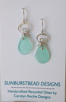 Spiral Simple Earrings - Opaque Cola Green