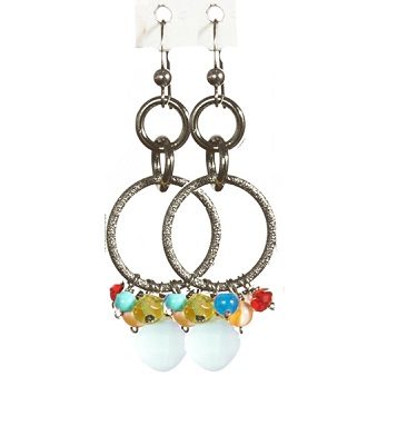 Paige Circle Pendant Earrings