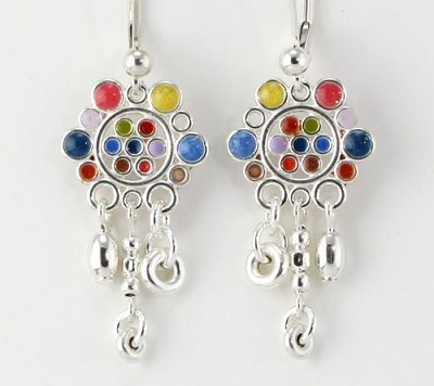 Tiny Circles Chandelier Earrings