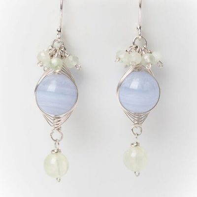 Morning Dew Blue Lace Earring