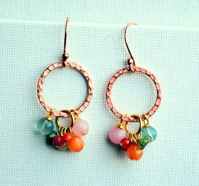 Copper and Stones Farm Earrings