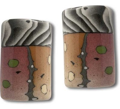 Porcelain Earrings - Saddle