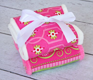 Burp Set - Pink Paisley