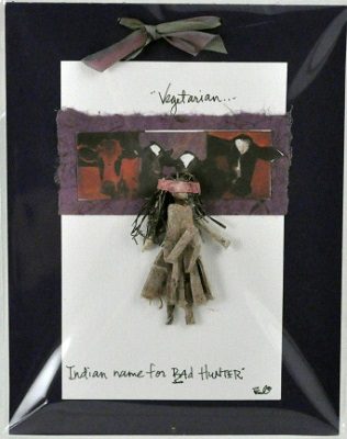 Handmade Paper Wall Plaque - "Vegetarian..."