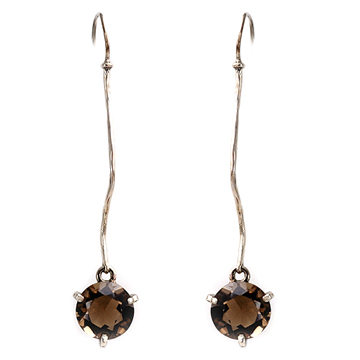 Earrings - Smoky Quartz “Snakedrops".