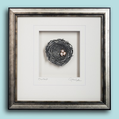 Bird's Nest Pewter Wall Art