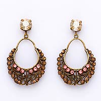 Pink Filigree Earrings