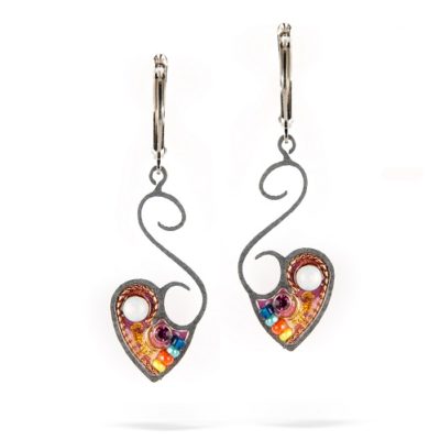 Enamel Heart Earrings