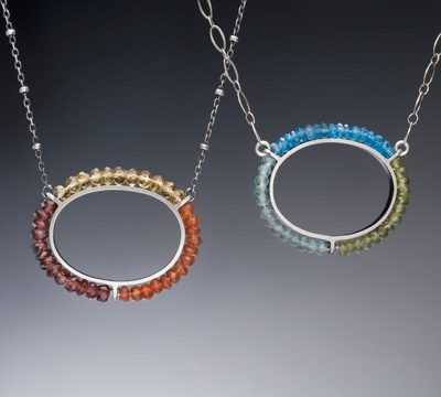 Gemstone Circle Necklace by Susan Kinzig