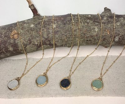 Druzy Pendants in Sterling Silver or Gold Filled