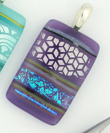 Purple Mosaic Glass Pendant