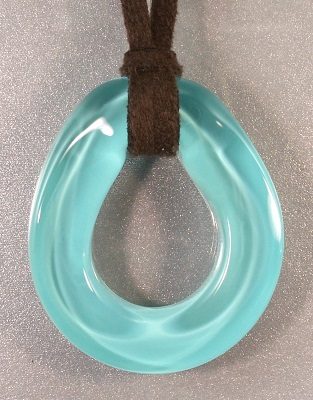 Medium Hollow Teardrop Sola Pendant - Caribbean Blue