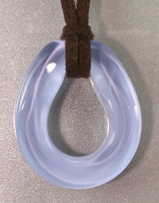 Medium Hollow Teardrop Sola Pendant - Periwinkle