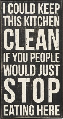 Box Sign - Stop Eating Here