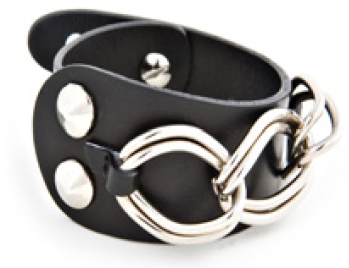 Black Leather Adjustable Bracelet