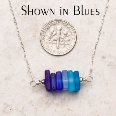 Seaglass Trapeze Necklace - Assorted Colors