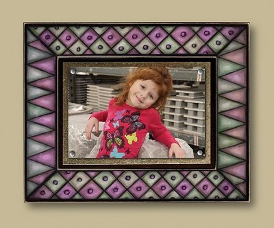 Pink Diamonds Picture Frame