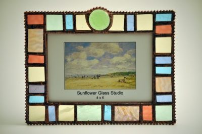 Pastel Coin Glass Picture Frame
