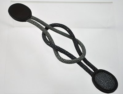 Genuine Shagreen 2 Color Knot Bracelet