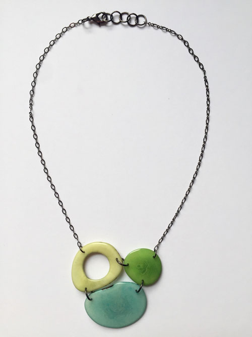 3 Piece Tagua Nut Cluster Necklace - Assorted Color Combinations - The ...