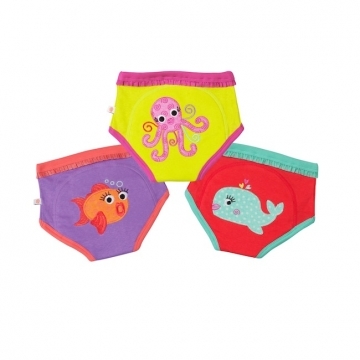 Ocean Friends Girls Organic Training Pants - 2-3 yrs