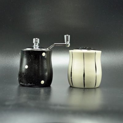 Petite Black White Salt-Pepper Shakers