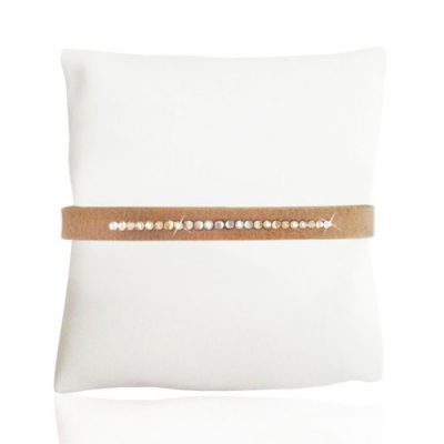 Gold Ultra Skinny Ultrasuede Bracelet