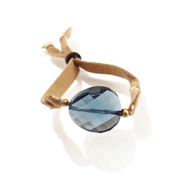 London Blue Chunk Ultrasuede Bracelet