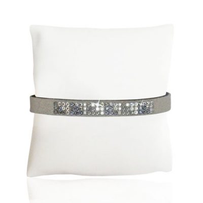 Silver Geo Ultrasuede Bracelet