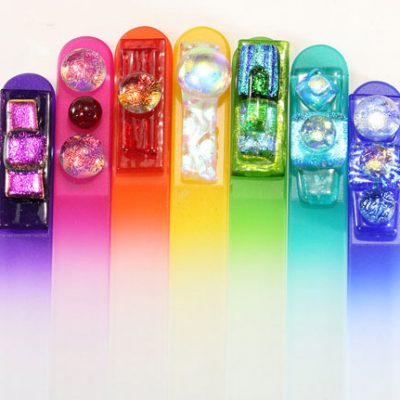 3 1/2 Inch Dichroic Glass Nail Files