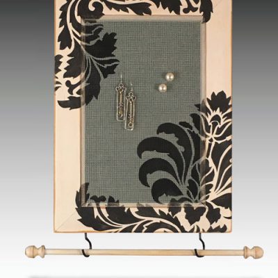 Earring Holder-Jewelry Organizer-Damask Corners
