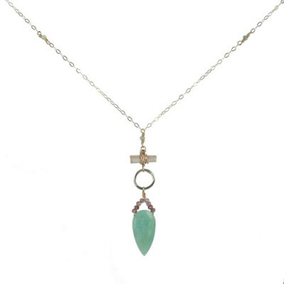 Amazonite Arrowhead Pendant