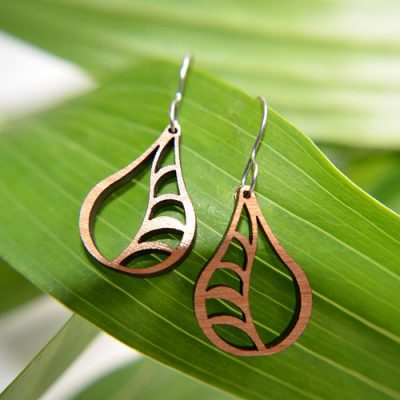 Vines Wood Earring