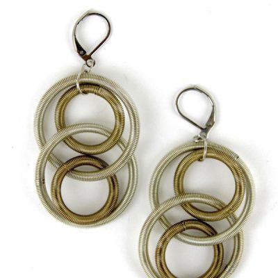 Silver Bronze Large Loop Earring
