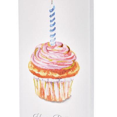 Happy Birthday Cupcake Candle